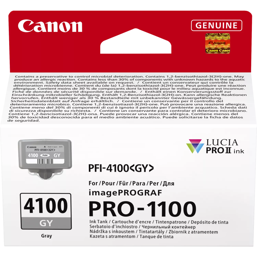 Kaseta z szarym atramentem Canon PFI-4100GY