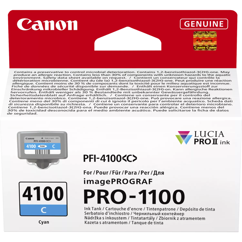 Kaseta z błękitnym atramentem Canon PFI-4100C