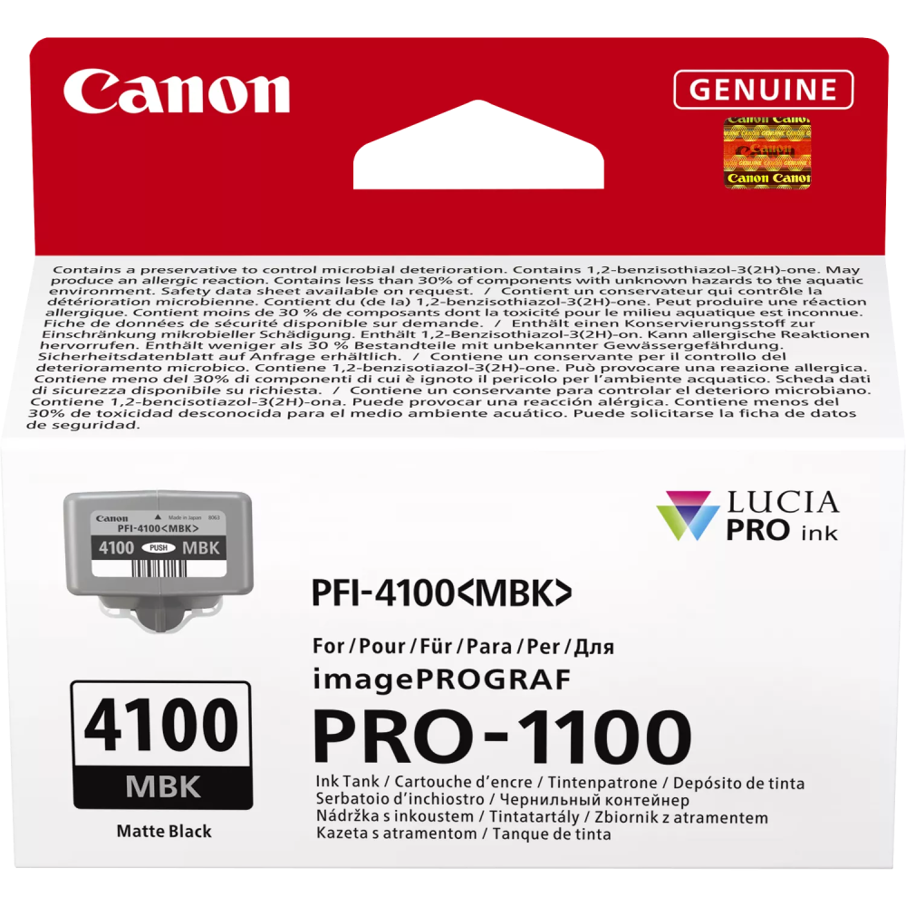 Kaseta z matowym czarnym atramentem Canon PFI-4100MBK